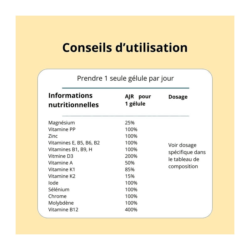 Multivitamines et minéraux - 60 gélules Argalys
