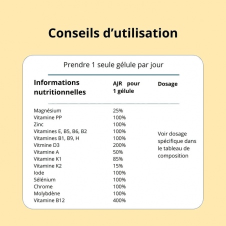 Multivitamines et minéraux - 60 gélules Argalys