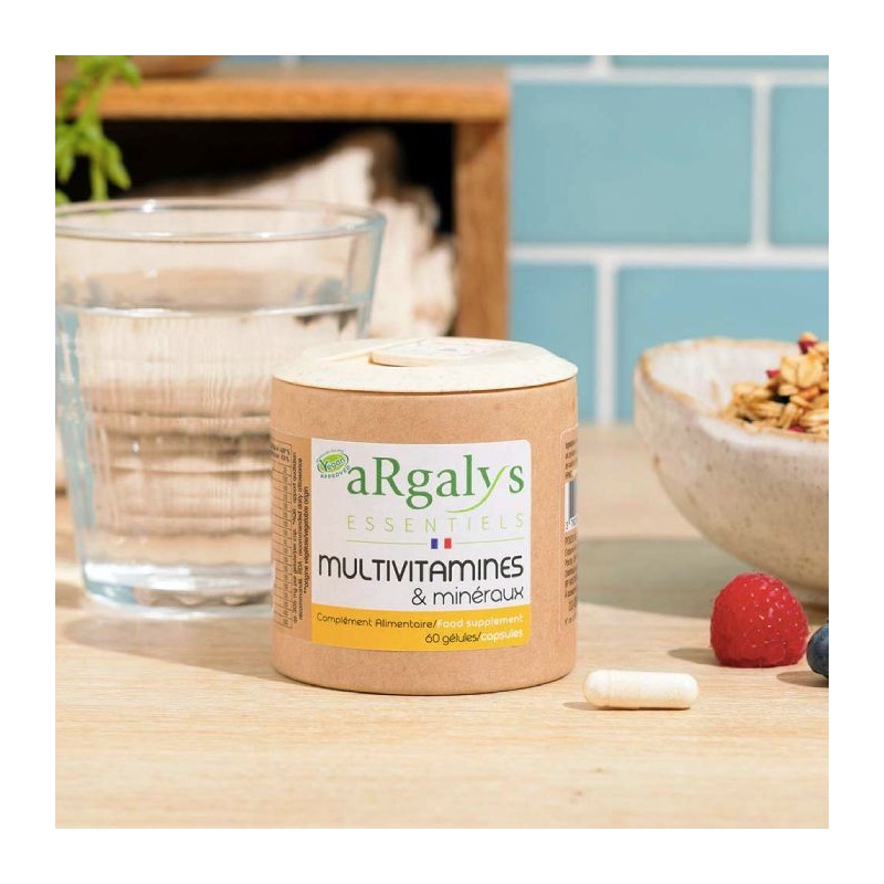 Multivitamines et minéraux - 60 gélules Argalys