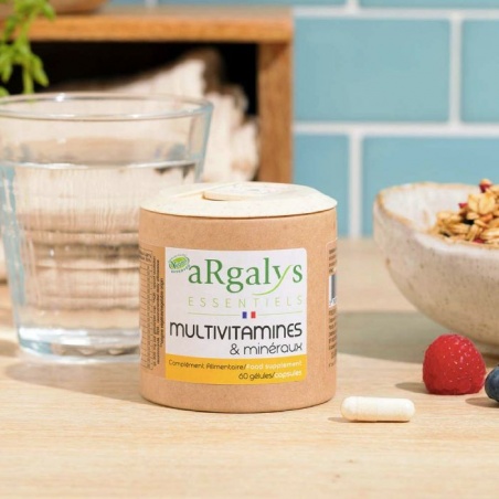 Multivitamines et minéraux - 60 gélules Argalys