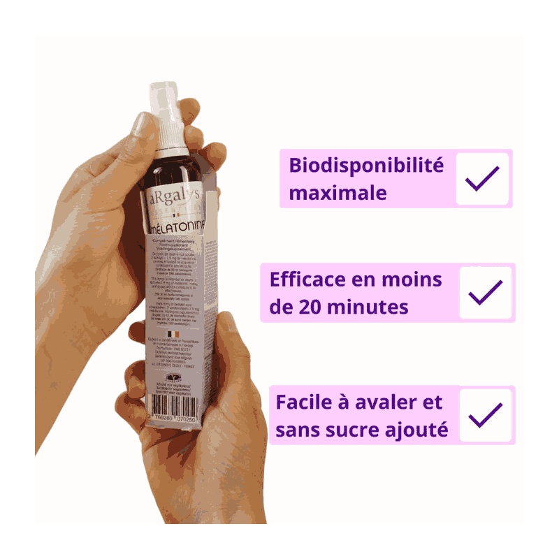 Avantages de la Mélatonine en spray Argalys