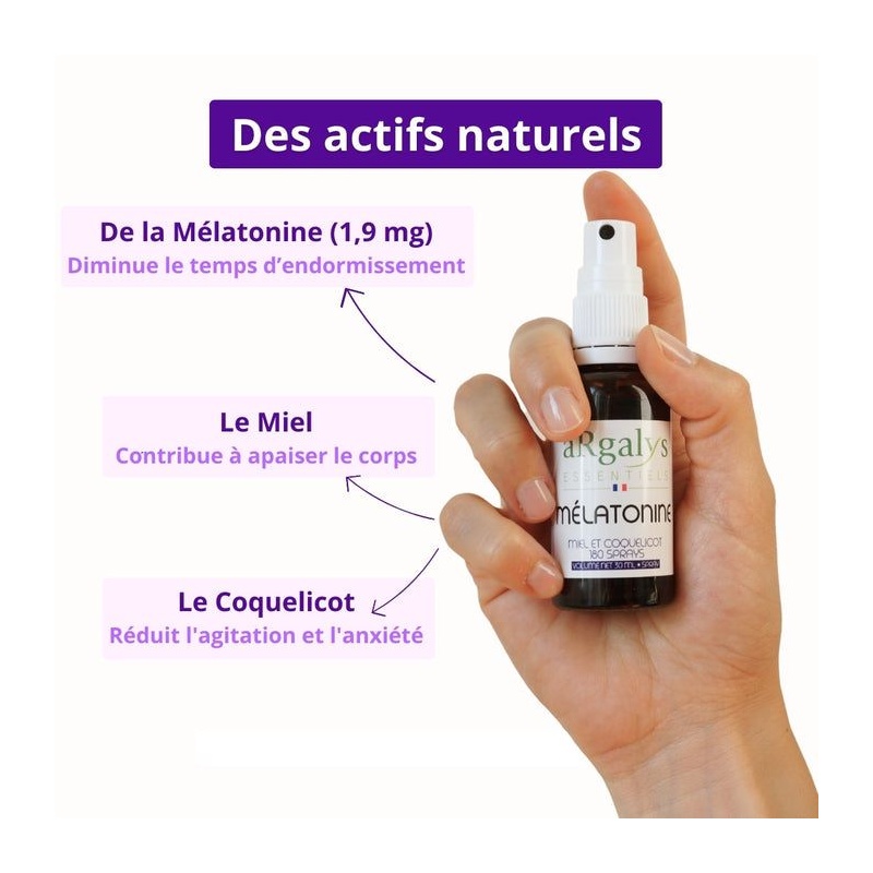 Mélatonine naturelle en spray Argalys