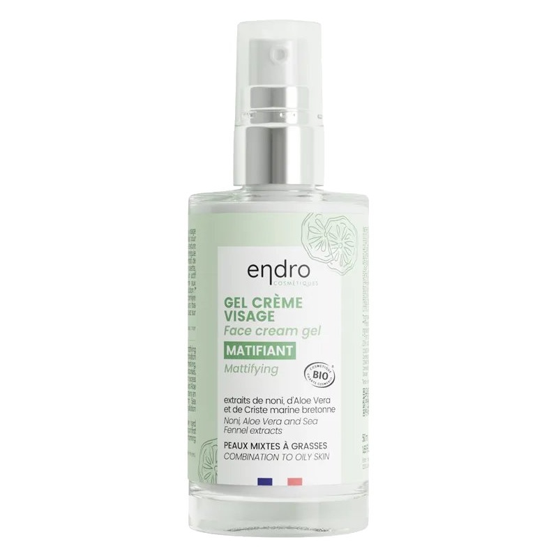 Gel Crème visage matifiant Endro Cosmétiques