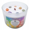 Bougie 7 Chakras - Cristaux Lithothérapie & Nag Champa - 256g