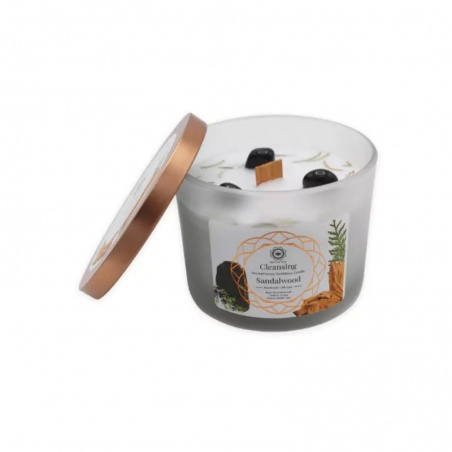 Bougie Nettoyage - Tourmaline Noire & Santal - 256g Green Tree Candle