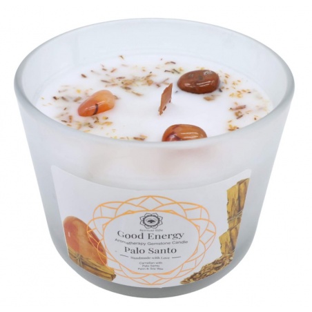 Bougie Energie Positive - Cornaline & Palo Santo - 256g Green Tree Candle - Green Tree Candle