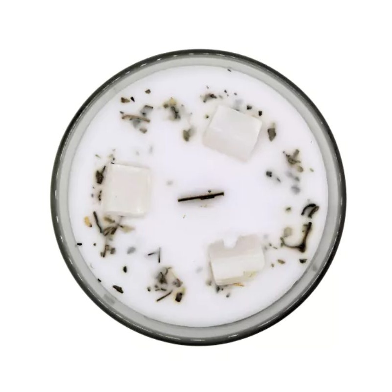Bougie Purification - Sélénite & Sauge blanche - 256g Green Tree Candle