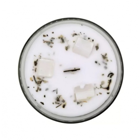 Bougie Purification - Sélénite & Sauge blanche - 256g Green Tree Candle