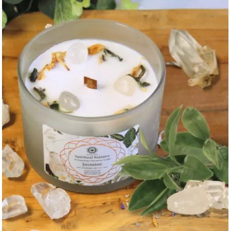 Bougie Purification - Sélénite & Sauge blanche - 256g Green Tree Candle