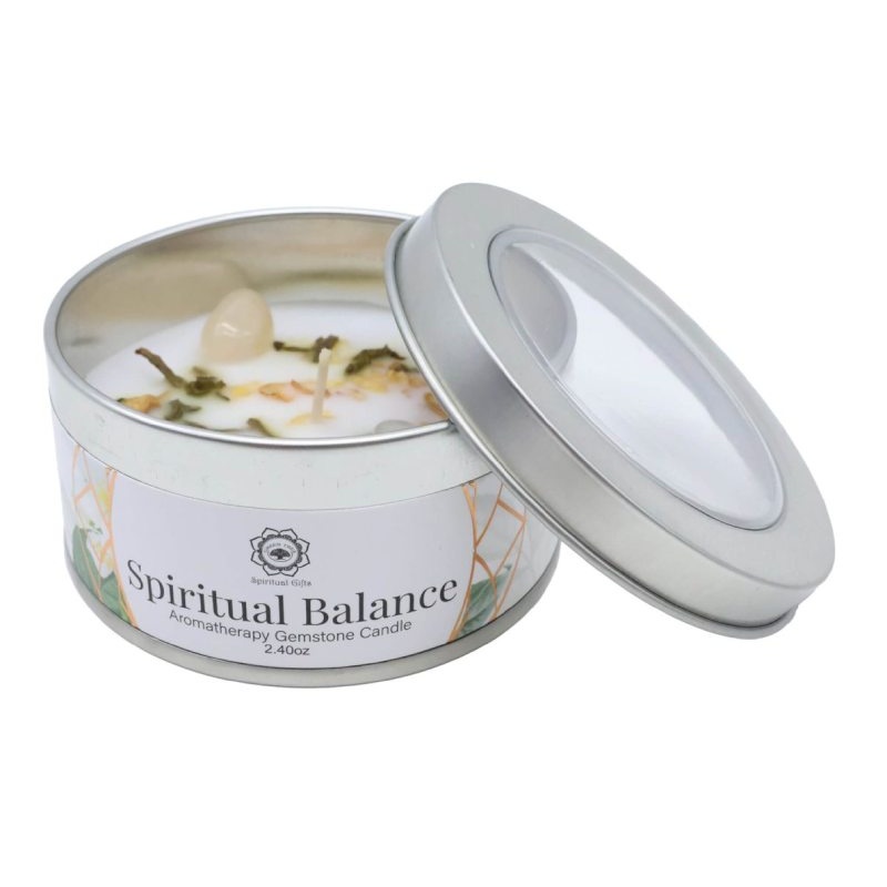 Bougie Equilibre Spirituel - Cristal de Roche & Jasmin - 70g Green Tree Candle