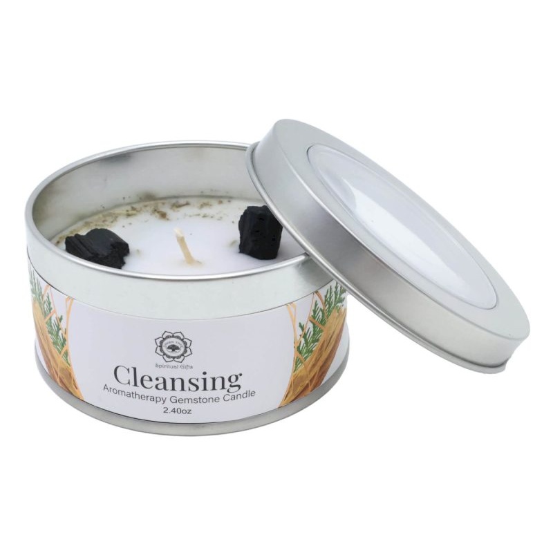 Bougie Nettoyage - Tourmaline Noire & Santal - 70g Green Tree Candle