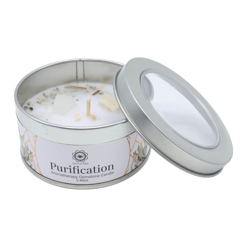 Bougie Purification - Sélénite & Sauge blanche - 70g Green Tree Candle