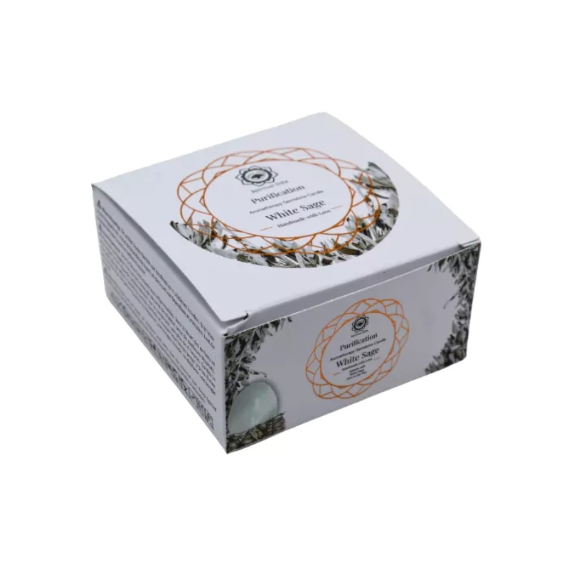 Bougie Purification - Sélénite & Sauge blanche - 70g Green Tree Candle