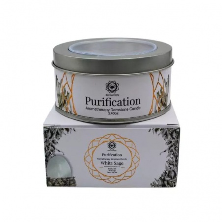 Bougie Purification - Sélénite & Sauge blanche - 70g Green Tree Candle