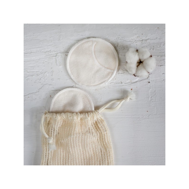 Lot de 4 coton démaquillant avec filet de lavage Croll & Denecke