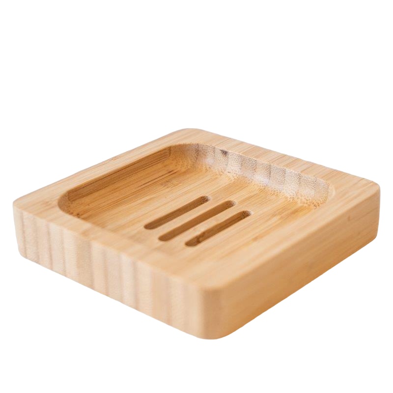 Porte-savon carré en bambou Croll & Denecke