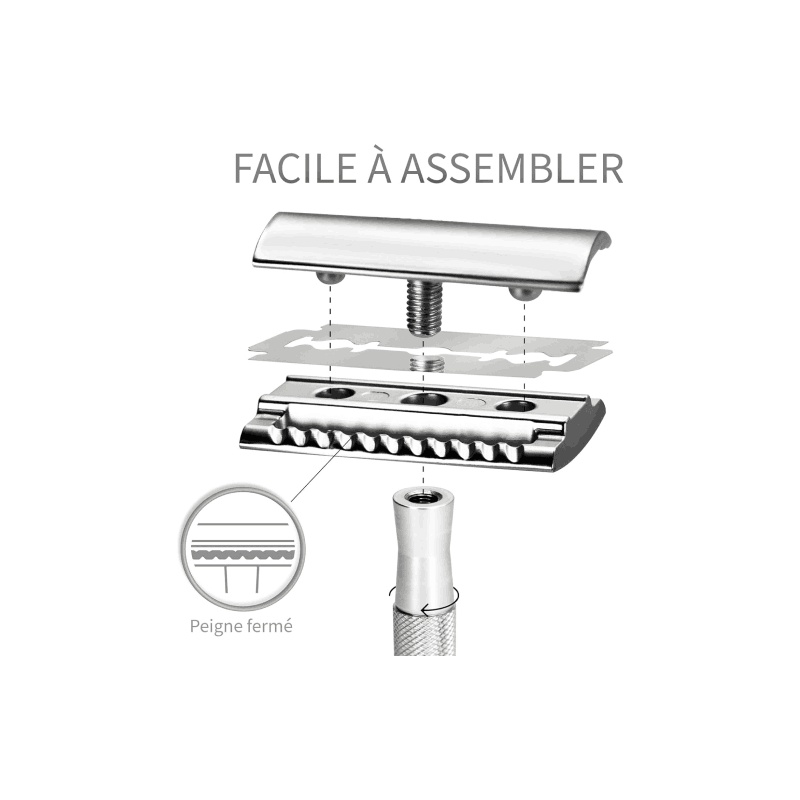 Rasoir de sûreté - gris Bambaw