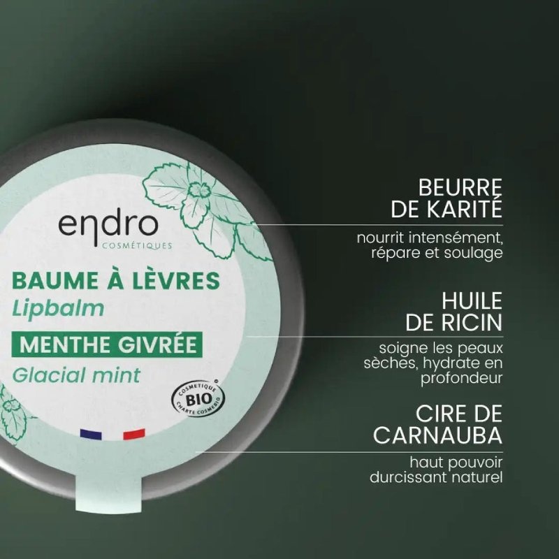 Baume à lèvres - menthe Endro Cosmétiques
