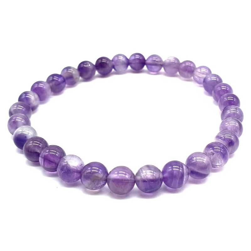 Bracelet Améthyste claire - 6mm