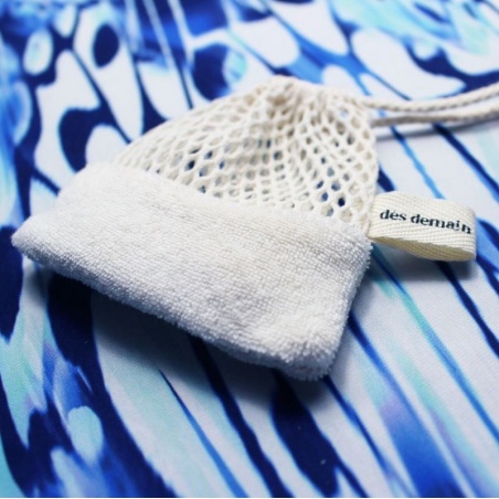 Sauve-savon en coton biologique avec tissu éponge Dès Demain