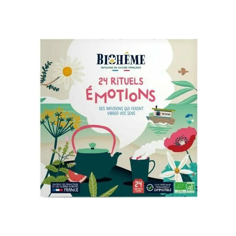 Calendrier de l'avent infusions - 24 rituels émotions Biohême
