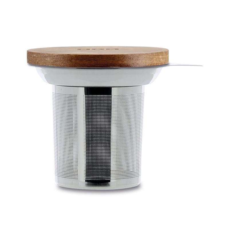 Infuseur à thé en inox et couvercle acacia OGO Living