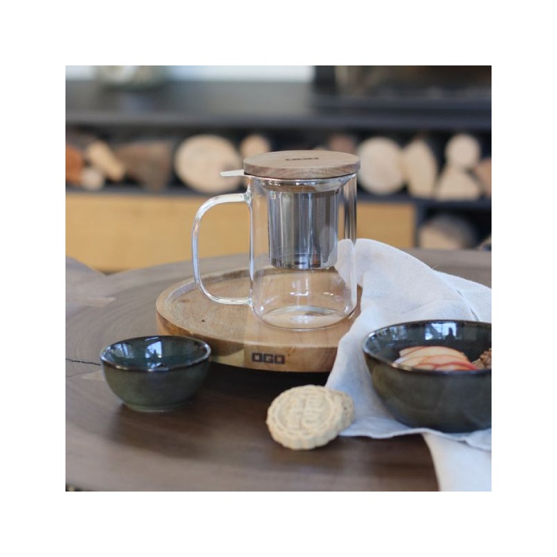 Tasse en verre à double paroi avec filtre à thé GUSTAVE 450ml OGO Living
