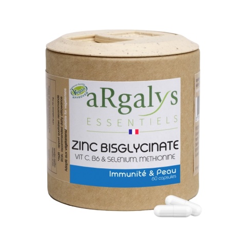 Zinc Bisglycinate - 60 gélules Argalys - Argalys