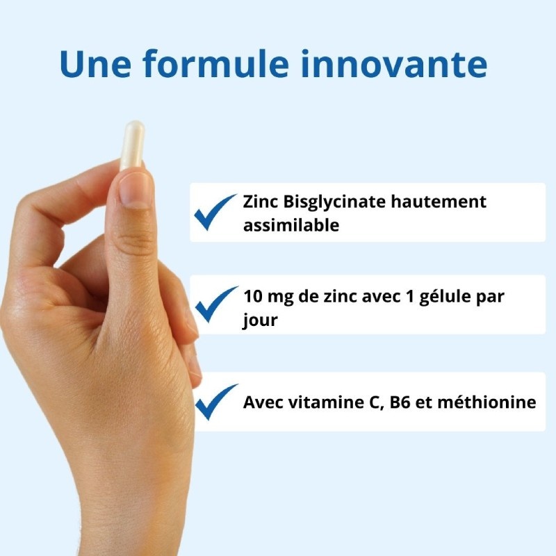 Zinc Bisglycinate - 60 gélules Argalys