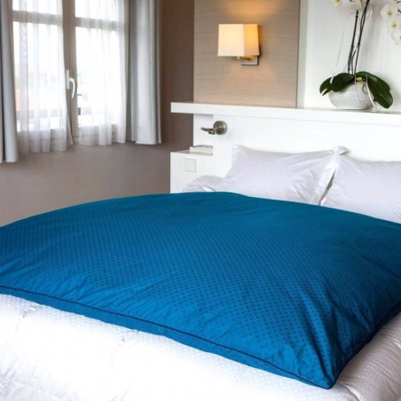  Édredon gonflant jacquard Bleu 140 x 160 cm Manufacture Castex - Manufacture Castex