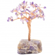 Arbre du Bonheur Améthyste sur base Améthyste 14cm Esoterra