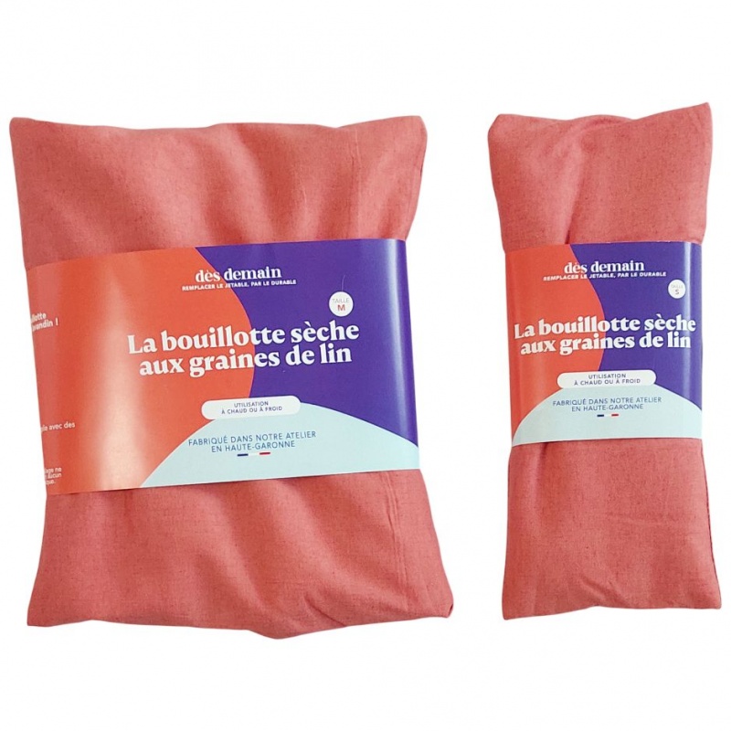Bouillotte sèche déhoussable Rouille - Taille S  Dès Demain