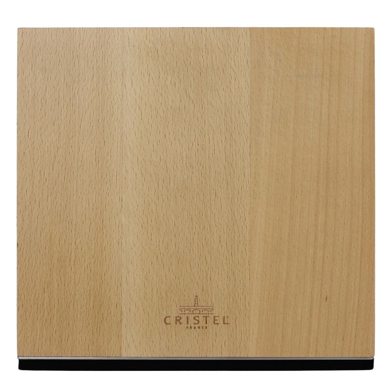 Bloc à couteaux aimanté en bois de Hêtre Cristel