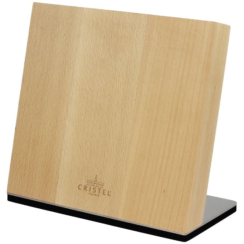 Bloc à couteaux aimanté en bois de Hêtre Cristel