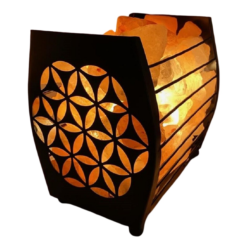 Lampe de Sel Panier Fleur de Vie Esoterra