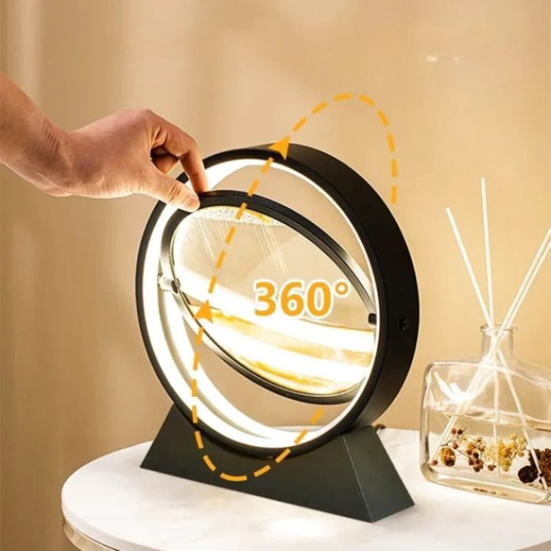 Lampe Sablier ronde 24cm - Orange Esoterra