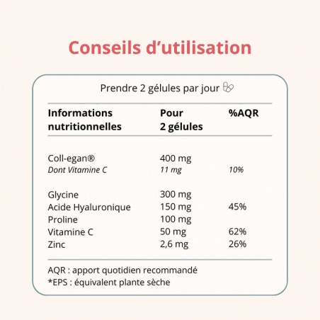 Composition du pré-collagène Argalys végan