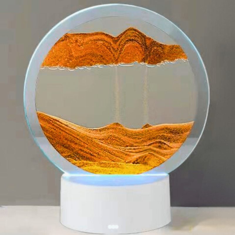 Lampe Sablier ronde 18cm - Orange Esoterra