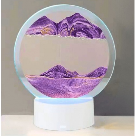 Lampe Sablier ronde 18cm - Violet Esoterra