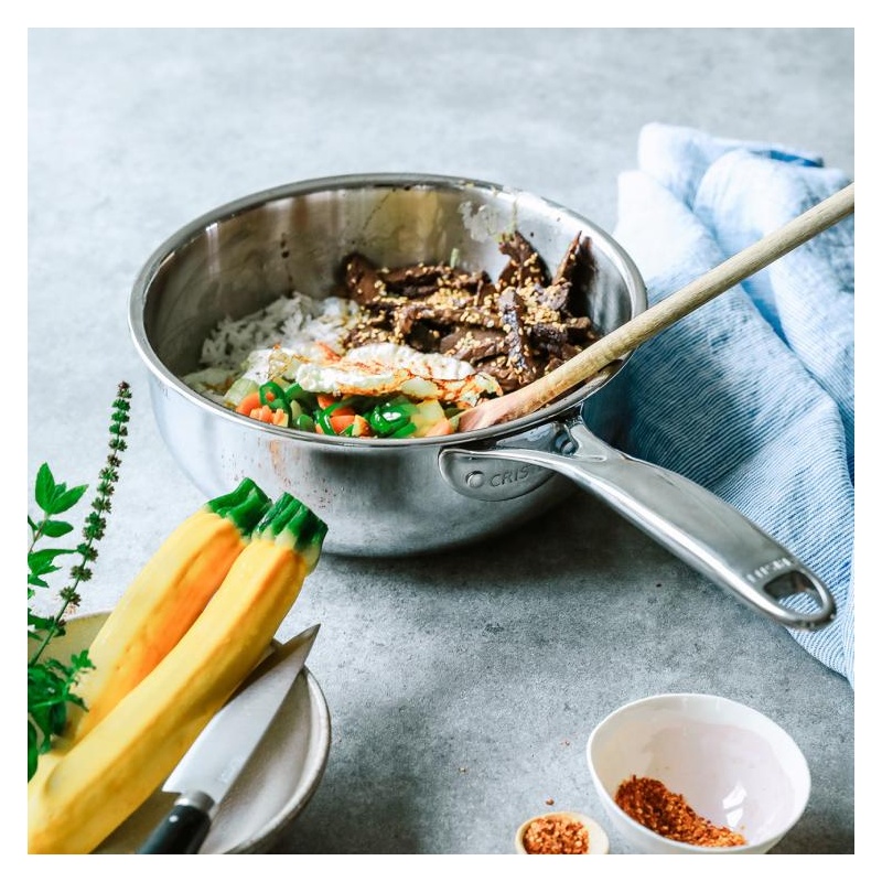 Casserole inox Castel Pro 16 cm Cristel