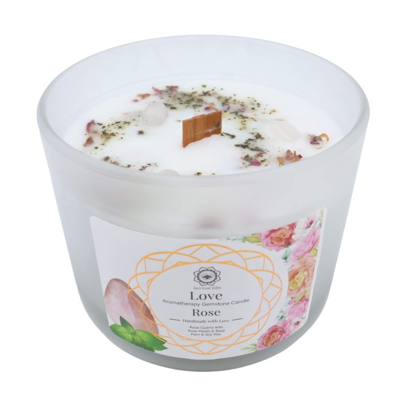 Bougie Amour - Quartz Rose & Rose - 256g Green Tree Candle