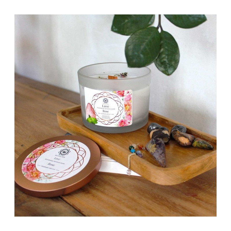Bougie Amour - Quartz Rose & Rose - 256g Green Tree Candle