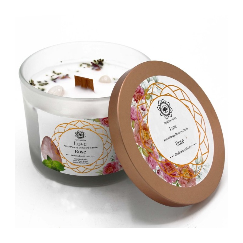 Bougie Amour - Quartz Rose & Rose - 256g Green Tree Candle