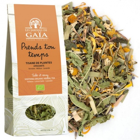 Tisane apaisante Prends ton temps - 50g Les jardins de Gaïa - Les jardins de Gaïa