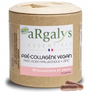 Pré-Collagène vegan avec acide hyaluronique + zinc - 60 gélules Argalys