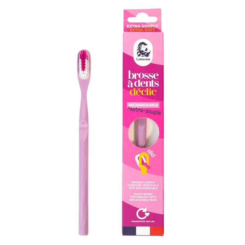 Brosse à dent rechargeable extra souple Lamazuna couleur lilas