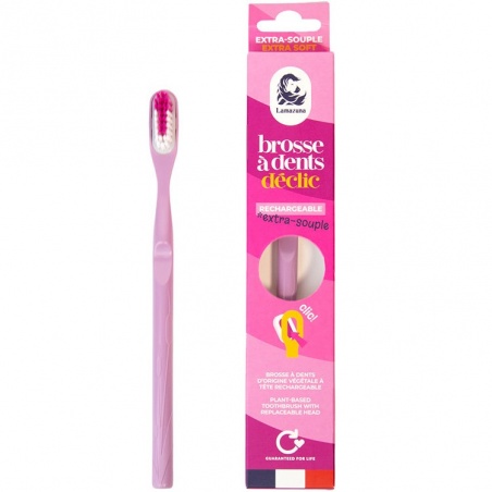 Brosse à dent rechargeable extra souple Lamazuna couleur lilas - Lamazuna