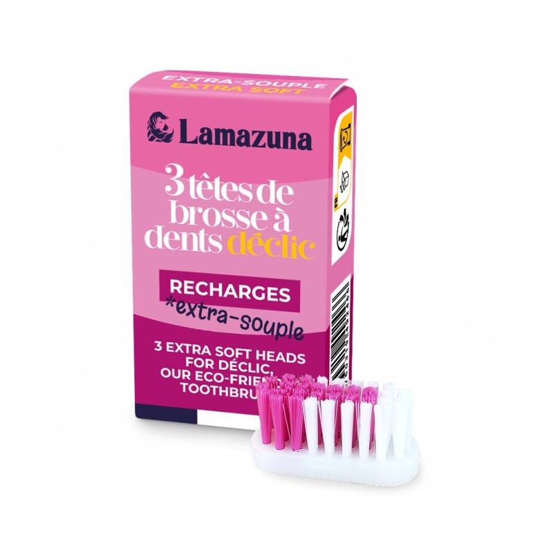 Recharge de 3 têtes de brosse à dents - Extra souple Lamazuna