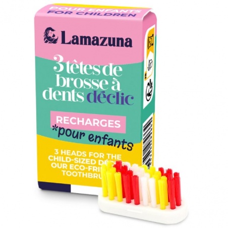 Recharge de 3 têtes de brosse à dents - Enfant Lamazuna - Lamazuna