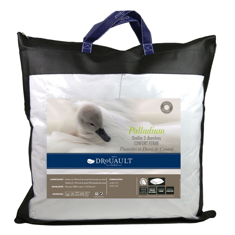Oreiller ferme Palladium 90% duvet - 50x75 cm Drouault